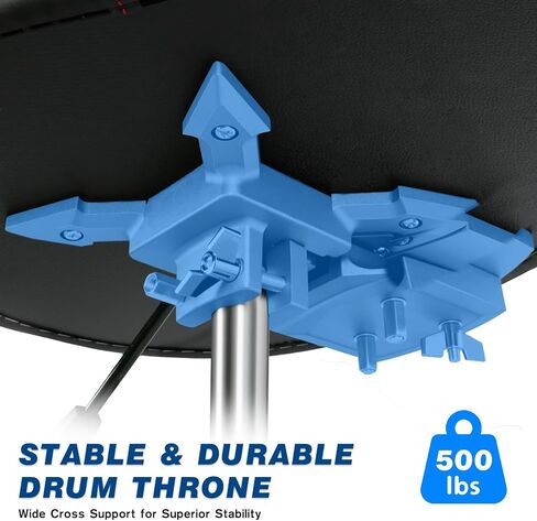 EASTROCK Drum Throne with Backrest, 4-Leg Airlift Height Adjustable Drum Stool, Motorcycle-Style Heavy Duty Saddle Drum Seat with Thickened Cushion for Adult Drummers in Saudi Arabia