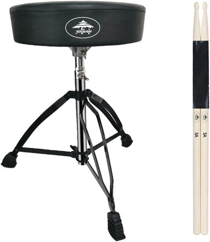 Drum Throne Seat Adjustable-Height with Padded Seat Double-Braced Legs Non-Slip Design Drum Stool for Drummers,Comfortable Cushion for Practice&Performance in Kuwait