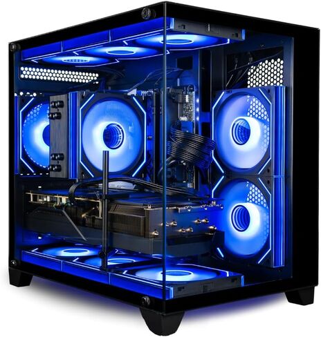 Panorama XL RTX 5090 Gaming Desktop PC - AMD Ryzen 9 9950X3D, 64GB DDR5 5600 RAM, 2TB NVMe Gen4 SSD, WiFi 6E + BT 5.4, HDMI, RJ45, Windows 11 Pro - Best 2025 RGB Prebuilt Tower Computer for Gamers in Kuwait