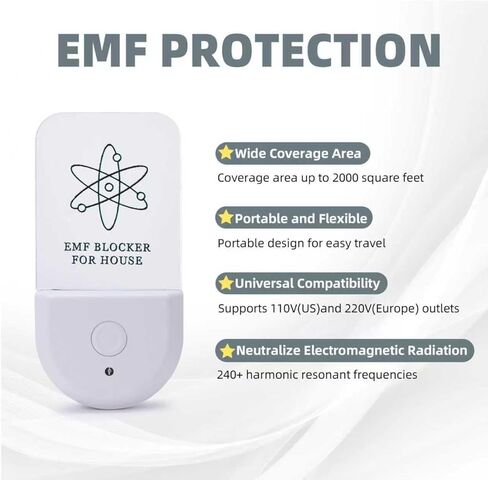 حماية EMF، مانع EMF للمنزل والمكتب والمكتبة (مساحة تغطية تصل إلى 2000 قدم مربع لكل مستوى) - أبيض in Kuwait