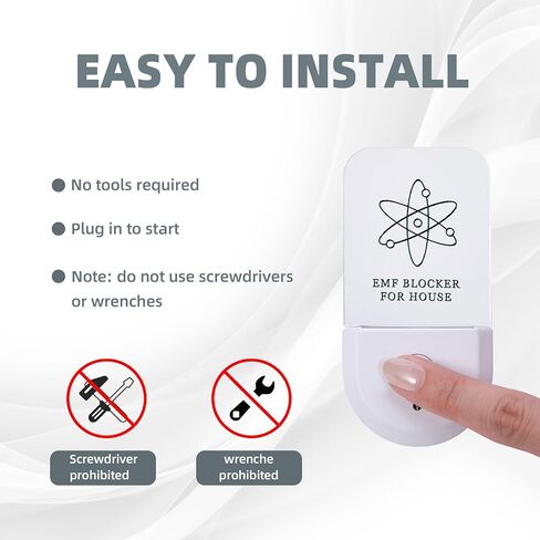 حماية EMF، مانع EMF للمنزل والمكتب والمكتبة (مساحة تغطية تصل إلى 2000 قدم مربع لكل مستوى) - أبيض in Saudi Arabia