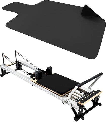 بساط بيلاتيس ريفورمر غير قابل للانزلاق، بساط منشفة بيلاتيس بسطح من الصوف الناعم، بساط بيلاتيس مع معدات متعددة، خفيف الوزن وقابل للطي، يمتص العرق ويجف سريعًا، لليوجا واللياقة البدنية (أسود) in Kuwait