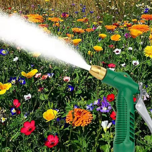 High Pressure Hose Nozzle, Front-Trigger Adjustable Heavy Duty Metal Hose Nozzle Multifunction Garden Pipe Connector for Plants and Lawn, Car Washing Home Garden Accessory in Saudi Arabia