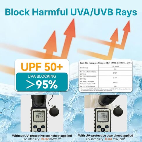 Dimora UPF50+ Silicone Scar Sheets with UV Protection Reusable Sheets to Soften, Flatten Fade Scars, Reduce Redness for Surgical, C-Section, Burn, Keloid, and Hypertrophic Scars (1.6"x78.7" Roll) in Kuwait