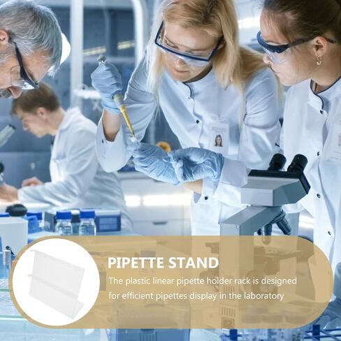 Laboratory Pipette Stand Portable Plastic Linear Pipette Holder Rack for Multiple Pipettes Organized Workspace 10.51X9.33X4.13In in Saudi Arabia