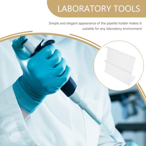 Laboratory Pipette Stand Portable Plastic Linear Pipette Holder Rack for Multiple Pipettes Organized Workspace 10.51X9.33X4.13In in Saudi Arabia