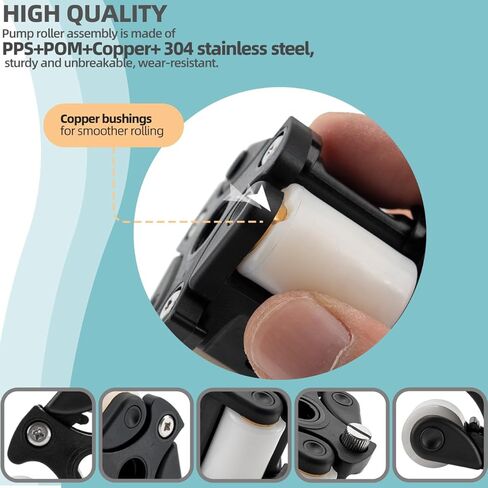 QP500 Pump Roller Assembly Compatible with 45, 85, 100 & 170, Classic, SVP & M128 Series Peristaltic Metering Pump Head Replacement Parts in Kuwait