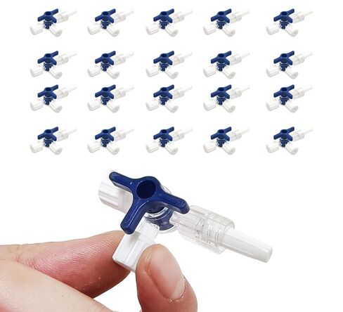 Luer Stopcocks 3-Way,Luer Connections,Sterile Individual Package,Stopcocks with Luer Connections Male Lock for School Projects, Hobbies DIY Experimental Research Projects， 20Pcs in Saudi Arabia