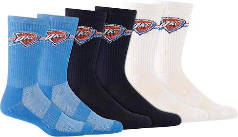 Ultra Game boys Nba Official Athletic Cushioned Core Logo Team Crew Socks - 3 Pack in Saudi Arabia