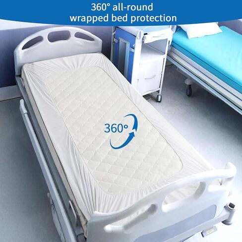 ملاءات سرير المستشفى المقاومة للماء غطاء مرتبة واقي 36 بوصة × 80 بوصة × 14 بوصة حماية من سلس البول بدرجة المستشفى in Kuwait