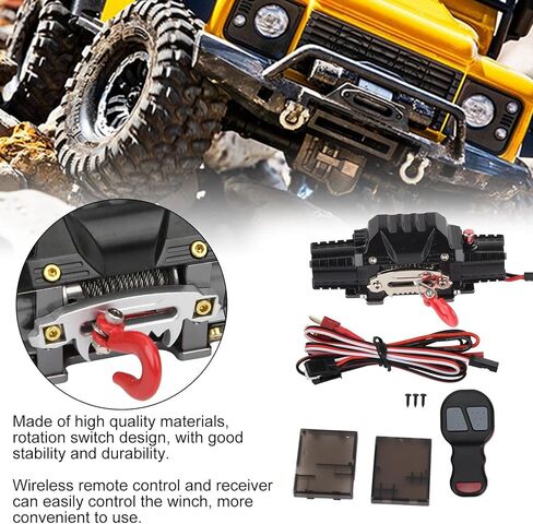 مجموعة ونش RC، جهاز استقبال ونش معدني أوتوماتيكي مزدوج مقلد لجهاز التحكم عن بعد يناسب السيارة (النوع B) in Kuwait