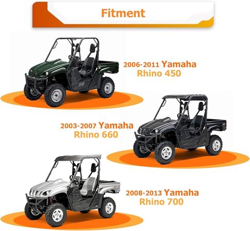 WeiSen 4500lb 12V Electric Winch w/Winch Mount and Rocker Switch Compatible with Yamaha Rhino 450 660 700 2003-2013, with 32ft Synthetic Line Hawse Fairlead Hook and Line Stopper in Saudi Arabia
