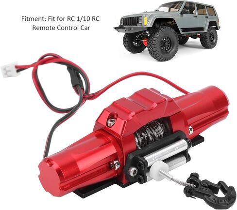 VGEBY RC Car Winch, Dual Motor for SCX10/ 1/10 RC Car, Car Winch with Aluminium Alloy 81x27mm for RC Enthusiasts and 1/10 Scale Racing in Saudi Arabia