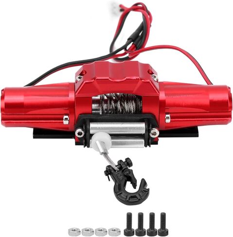 VGEBY RC Car Winch, Dual Motor for SCX10/ 1/10 RC Car, Car Winch with Aluminium Alloy 81x27mm for RC Enthusiasts and 1/10 Scale Racing in Saudi Arabia