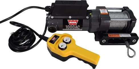 WARN 1000 AC Electric Winch 1000 lb Pulling Capacity | Heavy-Duty 120V AC Motor with Durable Steel Cable, Remote Control & Automatic Brake | Powerful Utility Winch for Shops, Garages & Industrial Use in Saudi Arabia