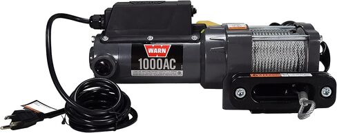 WARN 1000 AC Electric Winch 1000 lb Pulling Capacity | Heavy-Duty 120V AC Motor with Durable Steel Cable, Remote Control & Automatic Brake | Powerful Utility Winch for Shops, Garages & Industrial Use in Saudi Arabia