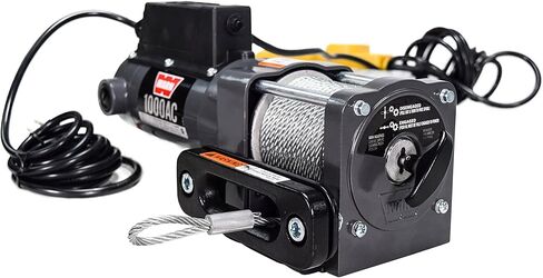 WARN 1000 AC Electric Winch 1000 lb Pulling Capacity | Heavy-Duty 120V AC Motor with Durable Steel Cable, Remote Control & Automatic Brake | Powerful Utility Winch for Shops, Garages & Industrial Use in Saudi Arabia