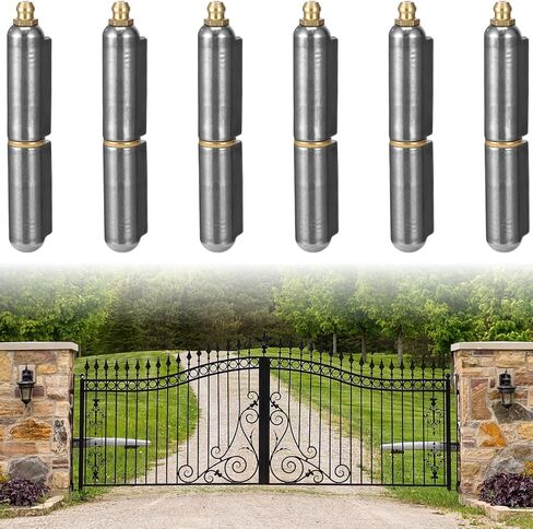5 Pcs Weld On Water Drop Hinges, 3.15 x 0.51 x 0.63 in Steel Weldable Gate Hinges, Round Head Copper Pad, Heavy Duty Gray Hinges for Metal Doors/Gates/BBQ Smoker Bullet Weld on Bullet in Kuwait