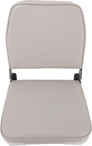 Fabater Folding Boat Seat, Aluminum Alloy Hinge Marine Grade Ethenyl 250lbs Capacity Lightweight Foldable Low Back Boat Seat, Pontoon Chair with Padded for Pontoon Fishing Canoe in Saudi Arabia