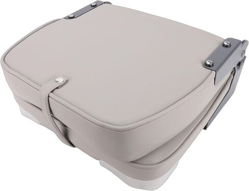 Fabater Folding Boat Seat, Aluminum Alloy Hinge Marine Grade Ethenyl 250lbs Capacity Lightweight Foldable Low Back Boat Seat, Pontoon Chair with Padded for Pontoon Fishing Canoe in Saudi Arabia