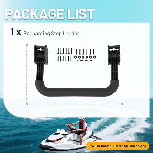 Reboarding Step Ladder Compatible with 2014-2018 Sea-Doo GTI / 130 / S/SE 130 / SE 155 / GTR 215 230 / GTX S 155 Replacement for 295100742 295100552 Retractable Spring-Loaded Boarding Ladder in Saudi Arabia