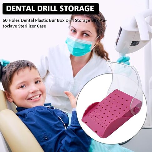 محطة كتل بور الأسنان، YOUYA DENTAL 60 فتحة منظم حالة الأسنان بور قابل للتعقيم مع غطاء غطاء، منظم حامل الأزيز الأسنان لسرعة بطيئة عالية السرعة الأزيز الماس الأزيز الحفر أداة طبيب الأسنان in Saudi Arabia