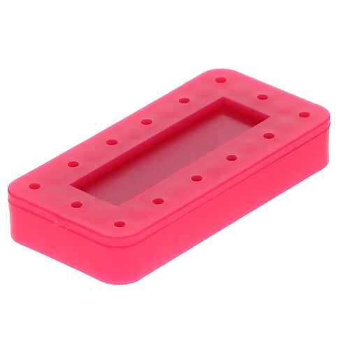 400BRS-6 Rectangular Bur Block Pink Magnetic 14 Bur Capacity in Saudi Arabia