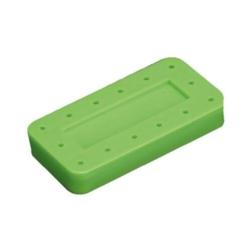 400BR2-4 Silicone Magnetic Dental Bur Block 14-Hole Rectangular Green in Saudi Arabia