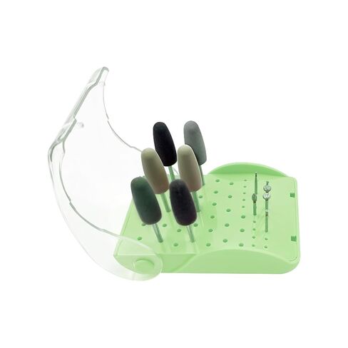 Dental Bur Blocks Station, YOUYA DENTAL 60 Holes Dental Bur Autoclavable Case Organizer with Cover Case, Dental Burs Holder Organizer for Slow Speed High Speed Burs Diamond Burs Drill Dentist Tool in Saudi Arabia