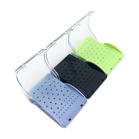 Dental Bur Blocks Station, YOUYA DENTAL 60 Holes Dental Bur Autoclavable Case Organizer with Cover Case, Dental Burs Holder Organizer for Slow Speed High Speed Burs Diamond Burs Drill Dentist Tool in Saudi Arabia