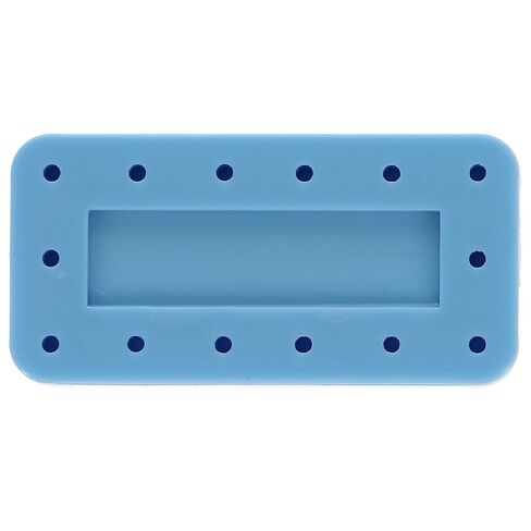 400BR-2 Rectangular 14 Dental Bur Block Blue, 3" x 1.5" x 0.5", Magnetic, 14 Burs Capacity, Autoclavable in Saudi Arabia
