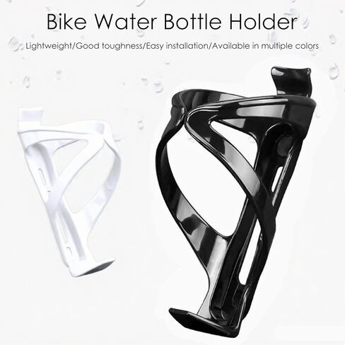 Bike Water Bottle Holders 2 Pack, Universal Bikes Cup Holders Cages, Ultra-Light Water Bottle Bike Cage with Stainless Steel Screws Tool, for Bicycle, Cycling, MTB, Road/Mountain Bikes - Black in Saudi Arabia