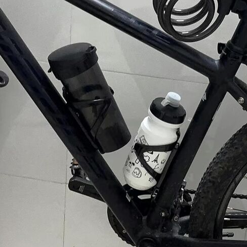 Bike Water Bottle Holders 2 Pack, Universal Bikes Cup Holders Cages, Ultra-Light Water Bottle Bike Cage with Stainless Steel Screws Tool, for Bicycle, Cycling, MTB, Road/Mountain Bikes - Black in Saudi Arabia