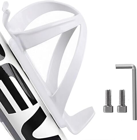 Bike Water Bottle Holders 2 Pack, Universal Bikes Cup Holders Cages, Ultra-Light Water Bottle Bike Cage with Stainless Steel Screws Tool, for Bicycle, Cycling, MTB, Road/Mountain Bikes - Black in Saudi Arabia