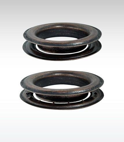 Micron Round #12 Brass Curtain Grommets and Teeth Washers, Heavy Duty, Reliable, Durable, Bronze Plated 40 mm (1-1/2") (100 Pcs Set) in Kuwait