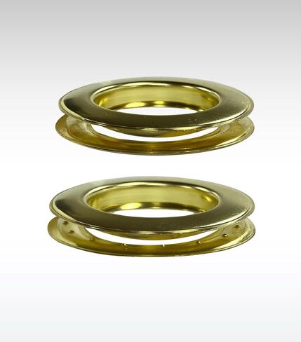 Micron Round #15 Brass Curtain Grommets and Plain Washers, Heavy Duty, Reliable, Durable, Brass Plated 51 mm (2") (100 Pcs Set) in Kuwait