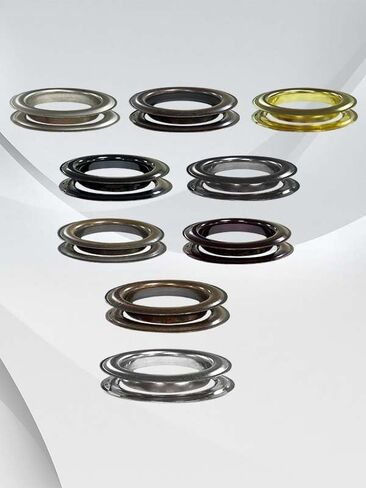 Micron Round #18 Brass Curtain Grommets and Washers, Heavy Duty, Reliable, Durable, Antique Brass Plated 65 mm (2-1/2") (12 Pcs Set) in Kuwait