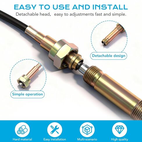 6FT Heavy Duty Vernier Adjustable Lock Cable, Part Number VCGTX06, Red Locking Adjustable Heavy Duty Vernier Control Cable with 2 Throttle Cable Ends for Industrial Commercial PTO Dump Control Cable in Kuwait