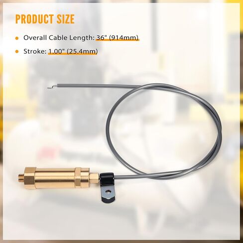 23426687 Throttle Control Cable for Ingersoll Rand 8HP-13HP Engines, Throttle Cable Whip Style, Brass & Stainless Steel Construction with Clip in Kuwait