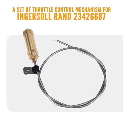 23426687 Throttle Control Cable for Ingersoll Rand 8HP-13HP Engines, Throttle Cable Whip Style, Brass & Stainless Steel Construction with Clip in Kuwait