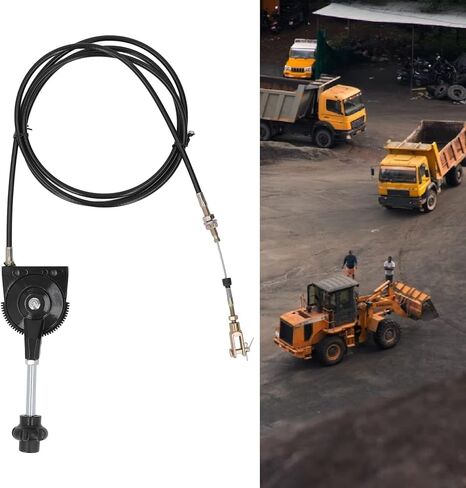 Excavator Throttle Control Cable, with Black Knob Universal Fit Quick Reponse Hand Locking Kit Replacement 2.5m Manual Flexible Wire for EX230 Motor Heavy Equipment Accessories in Kuwait