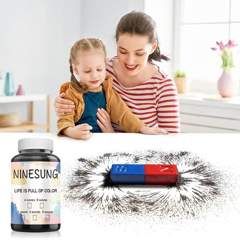 الرمل المغناطيسي، برادة الحديد، برادة مسحوق الحديد، نشارة مسحوق أكسيد الحديد للعلوم (4 أونصات) in Kuwait