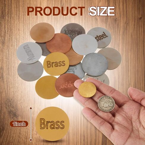 Moxweyeni 16 Piece Metal Identification Kit Magnetic and Non Magnetic Metal Discs Set with Storage Case for Educational Science Testing and Learning in Saudi Arabia
