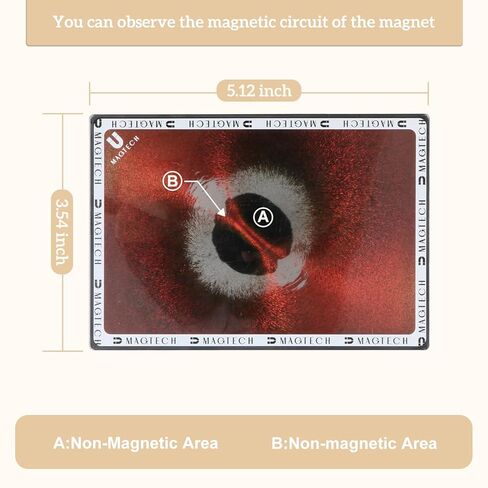 مغناطيسات STEM، شاشة مغناطيسية ديناميكية، عارض المجال المغناطيسي، معدات التدريس، 5.12 × 3.54 بوصة in Kuwait