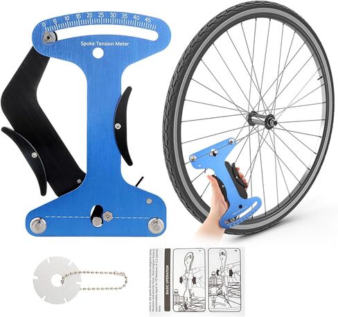 Bicycle Spoke Tension Meter Measuring Tool, Adjustment Wheel Repair Road Bike Indicator Meter Tensiometer Tools with Specification Caliper in Saudi Arabia