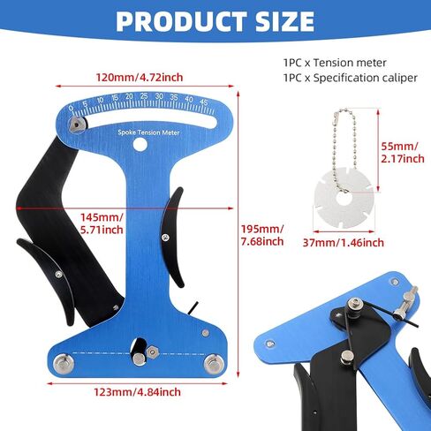 Bicycle Spoke Tension Meter Measuring Tool, Adjustment Wheel Repair Road Bike Indicator Meter Tensiometer Tools with Specification Caliper in Saudi Arabia