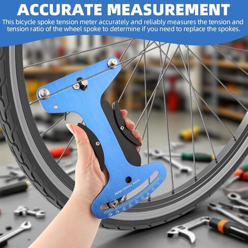 Bicycle Spoke Tension Meter Measuring Tool, Adjustment Wheel Repair Road Bike Indicator Meter Tensiometer Tools with Specification Caliper in Saudi Arabia