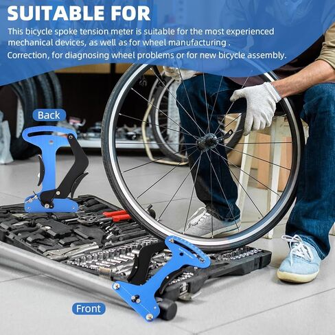 Bicycle Spoke Tension Meter Measuring Tool, Adjustment Wheel Repair Road Bike Indicator Meter Tensiometer Tools with Specification Caliper in Saudi Arabia