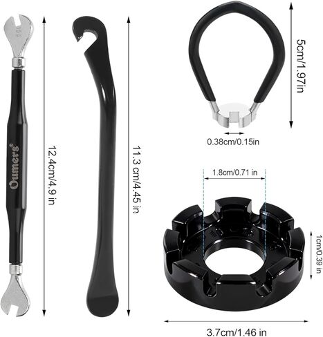 Oumers Bike Spoke Wrench, 3 Pieces Spoke Keys with 3 Bike Tire Levers, 6 Pieces Bicycle Repair Tool Kit, Cycling Pocket Tools for Wheel Rim Correction and Flat Tire Fix in Saudi Arabia