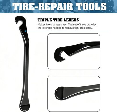 Oumers Bike Spoke Wrench, 3 Pieces Spoke Keys with 3 Bike Tire Levers, 6 Pieces Bicycle Repair Tool Kit, Cycling Pocket Tools for Wheel Rim Correction and Flat Tire Fix in Saudi Arabia
